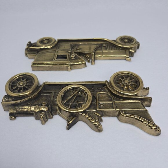 Vintage Syroco Model T Car Set of 2 Wall Accent Decor - Picture 4 of 12